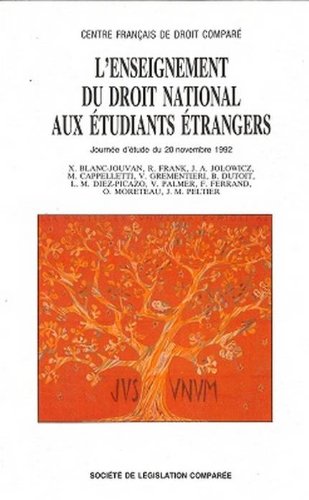 Stock image for L'Enseignement du droit national aux tudiants trangers : journe d'tude du 20 novembre 1992. for sale by Kloof Booksellers & Scientia Verlag