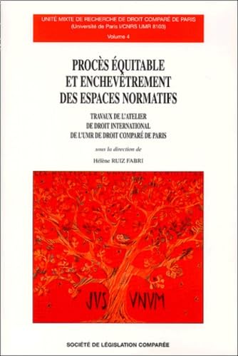 Beispielbild fr Procs quitable et enchevtrement des espaces normatifs: Travaux de l'atelier de droit international de l'UMR de DROIT COMPAR2 DE Paris zum Verkauf von Ammareal