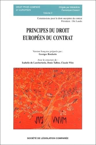 Beispielbild fr Principes du droit europen du contrat zum Verkauf von medimops