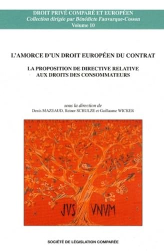 Beispielbild fr L'amorce D'un Droit Europen Du Contrat : La Proposition De Directive Relative Aux Droits Des Consom zum Verkauf von RECYCLIVRE