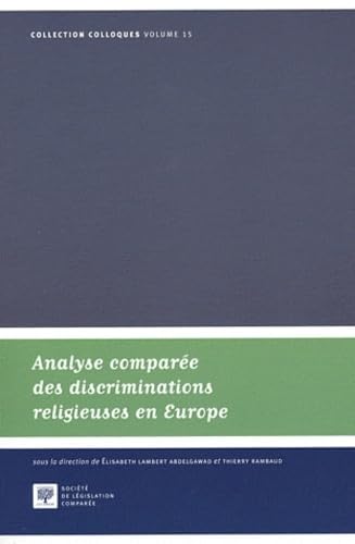 9782908199932: Analyse compare des discriminations religieuses en Europe