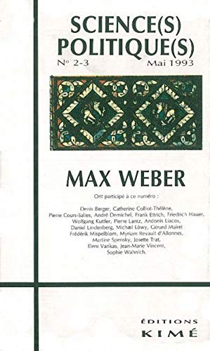 Beispielbild fr Sciences politiques 2-3/1993 max weber zum Verkauf von medimops