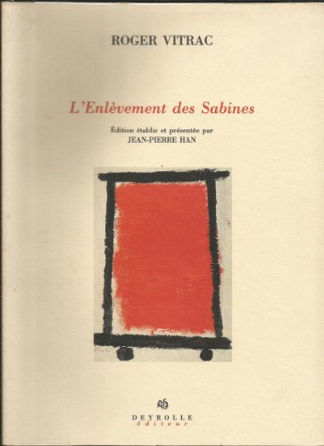 Stock image for L enlvement des sabines for sale by Librairie de l'Avenue - Henri  Veyrier
