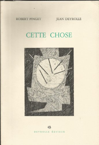 Cette chose (French Edition) (9782908487046) by Pinget, Robert