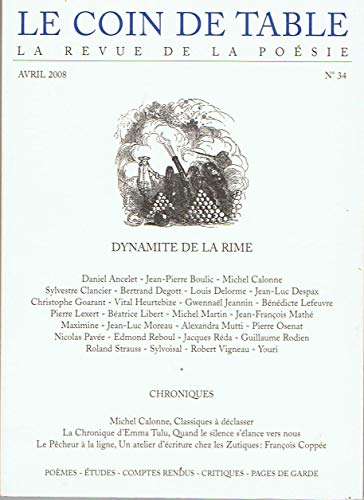 Beispielbild fr Le Coin de Table 34 - avril 2008 : Dynamite de la rime zum Verkauf von Ammareal