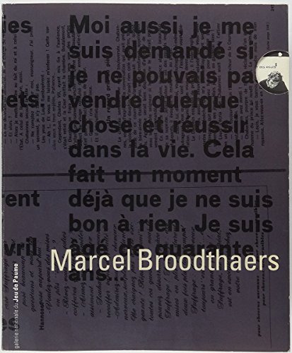 Imagen de archivo de Marcel Broodthaers a la venta por Motta Art Books