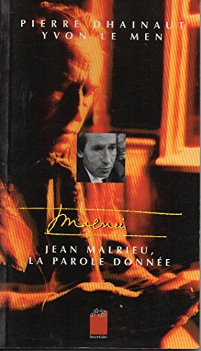 Stock image for Jean Malrieu : La parole donne for sale by medimops