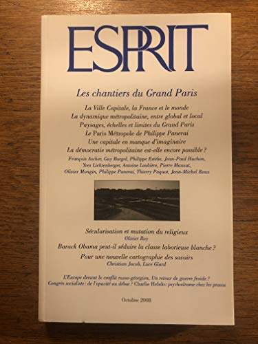 9782909210704: Esprit, N 10 Octobre 2008 : Les chantiers du Grand Paris