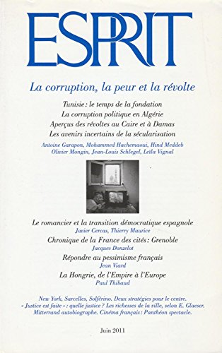 Beispielbild fr Esprit, N 375, Juin 2011 : La corruption, la peur et la rvolte zum Verkauf von Ammareal