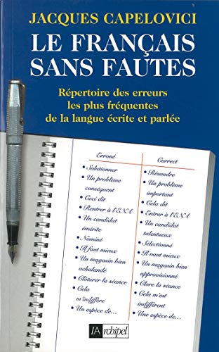 Stock image for Le français sans fautes (French Edition) for sale by Better World Books