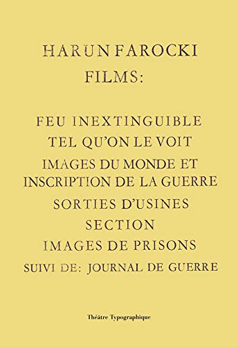 Beispielbild fr FILMS (Feu inextinguible, Images du monde, Tel qu'on le voit, etc.) (French Edition) zum Verkauf von Gallix