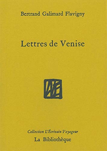 Beispielbild fr Lettres de Venise zum Verkauf von medimops