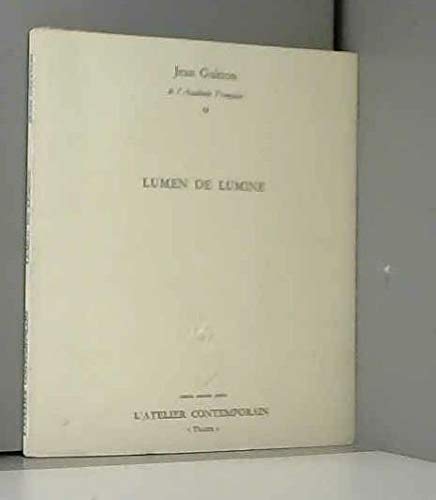 9782909948010: Lumen de lumine (Traits) (French Edition)