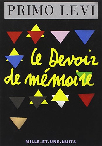 Le Devoir de Memoire (9782910233679) by Primo Levi