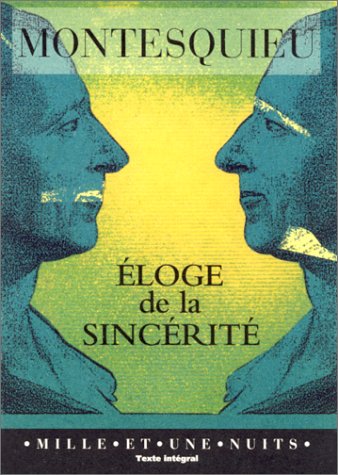 Stock image for loge de la sincrit Montesquieu for sale by JLG_livres anciens et modernes