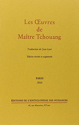 Beispielbild fr Les Oeuvres de Matre Tchouang zum Verkauf von Revaluation Books