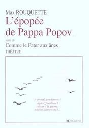 Stock image for L'pope de Pappa Popov suivi de Comme le Pater aux nes for sale by Ammareal