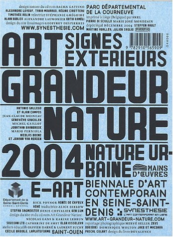 Imagen de archivo de Art Grandeur Nature 2004 (1Cdrom) a la venta por Librairie Le Lieu Bleu Paris