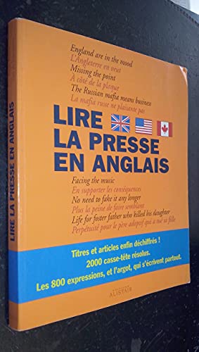 Stock image for Lire la presse en anglais for sale by medimops
