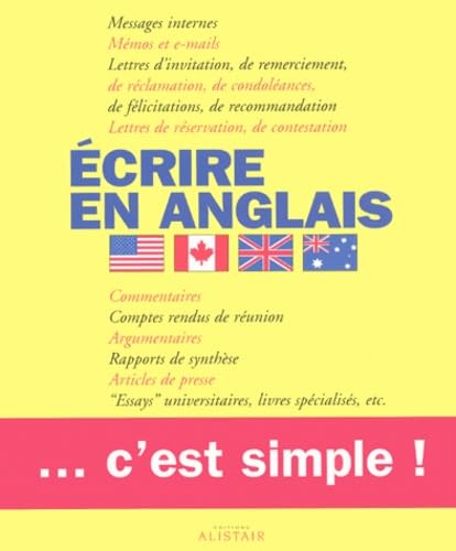 Beispielbild fr Ecrire en anglais : C'est simple zum Verkauf von Ammareal