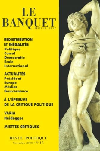 9782910621100: Le Banquet N 15 Novembre 2000 : Redistribution Et Inegalites