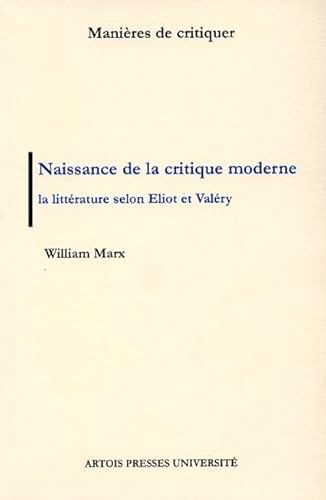 9782910663810: NAISSANCE DE LA CRITIQUE MODERNE