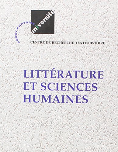 Stock image for Littrature et Sciences Humaines for sale by Gallix