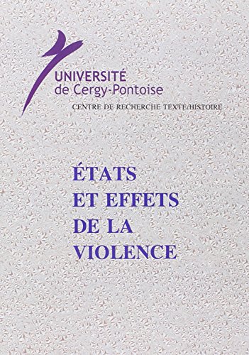 Stock image for tats et Effets de la Violence for sale by Gallix
