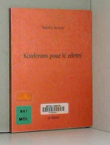 9782911073410: Konferans pour le ziletre