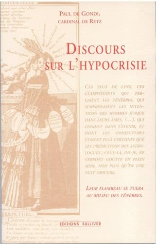 9782911199226: Discours sur l'hypocrisie