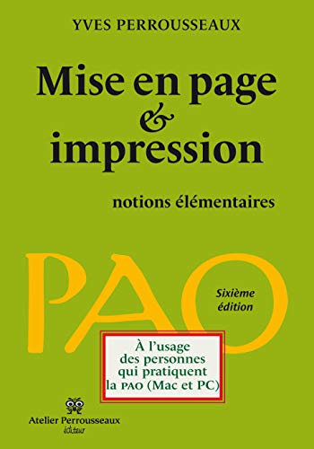 9782911220012: Mise en page et impression: Notions lmentaires