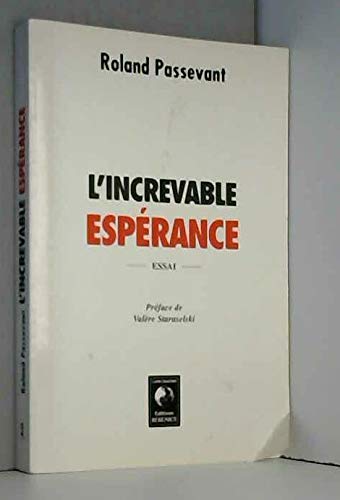 Imagen de archivo de L'increvable esprance a la venta por Ammareal