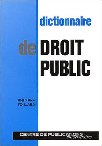 Beispielbild fr DICTIONNAIRE DE DROIT PUBLIC zum Verkauf von VILLEGAS