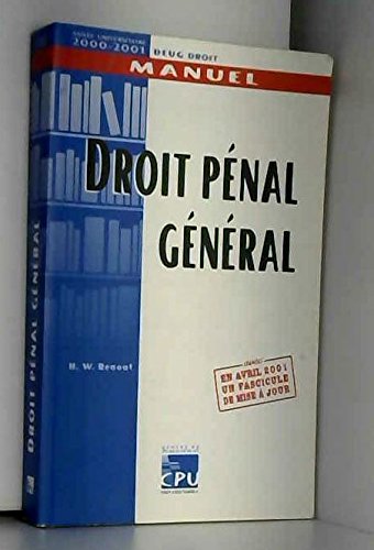 Beispielbild fr Droit pnal gnral, DEUG Droit, 2000 2001 zum Verkauf von Ammareal