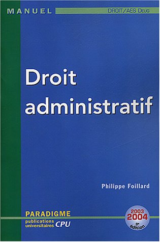 Beispielbild fr Droit administratif : DEUG Droit/AES zum Verkauf von Ammareal