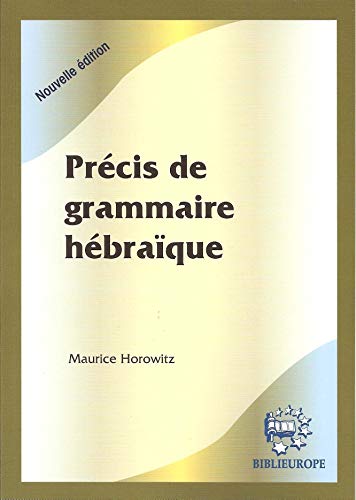 9782911398988: PRECIS DE GRAMMAIRE HEBRAIQUE: Le guide de l'hbrasant gar