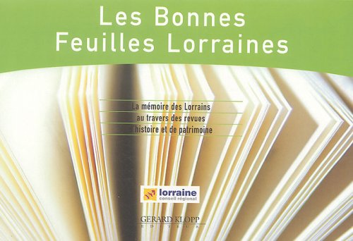 Beispielbild fr Les Bonnes Feuilles Lorraines zum Verkauf von Ammareal
