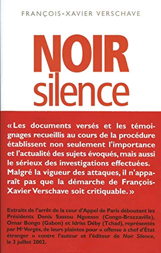 Beispielbild fr Noir silence zum Verkauf von WorldofBooks