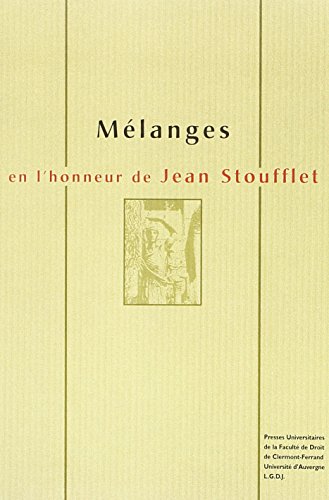 Stock image for MLANGES EN L'HONNEUR DE JEAN STOUFFLET for sale by Gallix