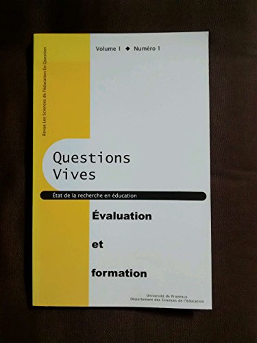 Stock image for Questions Vives : valuation et formation for sale by Ammareal