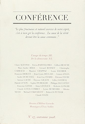 9782912771223: Conference N27: L'Usage du Temps III