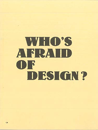 Beispielbild fr Who's afraid of design ? [Reli] Tibloux, Emmanuel zum Verkauf von BIBLIO-NET