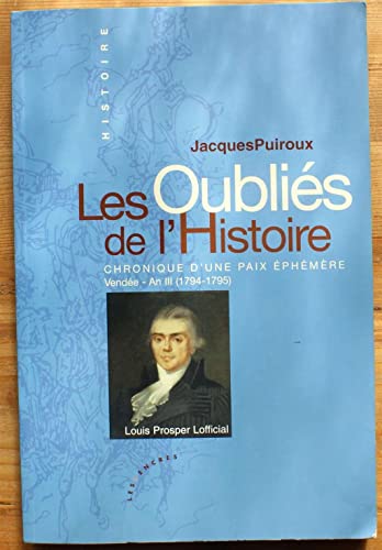 Beispielbild fr Les oublis de l'histoire zum Verkauf von La Plume Franglaise