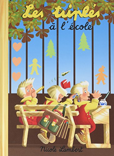 Immagine stock per Les tripl�s � l'�cole