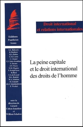 Stock image for La peine capitale et le droit international des droits de l'homme for sale by Revaluation Books