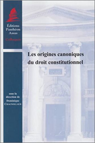 Beispielbild fr Les origines canoniques du droit constitutionnel zum Verkauf von Chapitre.com : livres et presse ancienne