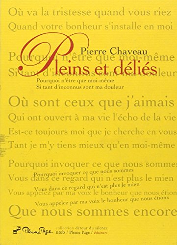 Stock image for Pleins et delies for sale by Gallix