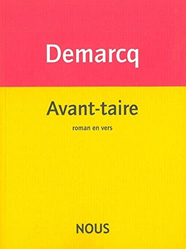 Beispielbild fr Avant-taire Demarcq, Jacques zum Verkauf von BIBLIO-NET