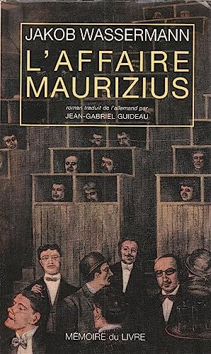 L AFFAIRE MAURIZIUS (9782913867086) by WASSERMANN-J