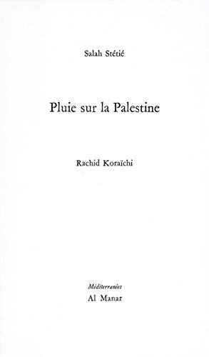 Beispielbild fr Pluie sur la Palestine zum Verkauf von medimops